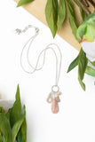 Embrace 17-19" Peach Moonstone, Sunstone, Freshwater Pearl W - Wild Skyes