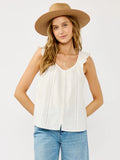 Ladder Lace Ruffle Sleeve Top - Wild Skyes