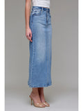 Medium Light Side Slit Stretch Midi Skirt - Wild Skyes