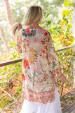 Rouge Bloom Kimono - Wild Skyes
