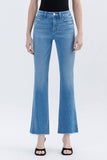 High Rise Raw Hem Bootcut Jeans - Wild Skyes