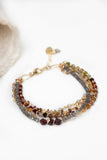 Sapphire 7.5-8.5" Sapphire, Labradorite, Garnet Multistrand Bracelet - Wild Skyes