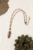 Wildflower 17-19 Crystal With Czech Glass, Amethyst Briolette, And Shell Cluster Necklace - Wild Skyes