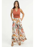 Floral Print Wide Leg Pants