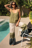 Shawnie Linen Billowy Pintuck Tank