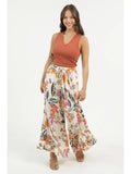 Floral Print Wide Leg Pants