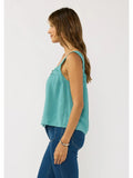 Pintuck Lace Trim Tank