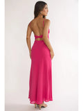 Nerida Twist Back Maxi Dress - Wild Skyes