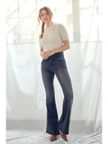 High Rise Non Distressed Flare - Wild Skyes