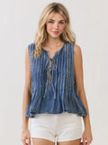 Front Double Tie Sleeveless Top