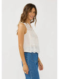 Sleeveless Eyelet Lace Tank Top - Wild Skyes