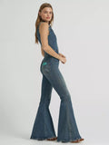 LAINEY WILSON X WRANGLER SLEEVELESS DENIM FLARE CATSUIT - Wild Skyes