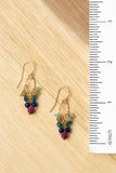 Aurora Faceted Ruby, Faceted Lapis Lazuli, Blue Apatite Cluster Earrings - Wild Skyes