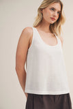 Textured Weave Scoop Back Tank Top - Wild Skyes