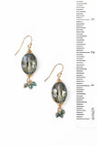 Starry Night Blue Crystal Herringbone Earrings - Wild Skyes