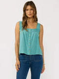 Pintuck Lace Trim Tank