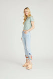Colette Straight Crop - Blue Birds - Wild Skyes