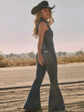 LAINEY WILSON X WRANGLER SLEEVELESS DENIM FLARE CATSUIT - Wild Skyes
