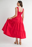 Ruched Bust And Strap Detail Midi Dress - Wild Skyes