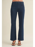 Shirred Contour Flare Leg Pants