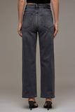 Charcoal Wash Clean Stretch 28" Inseam Wide Straight