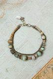Wisdom Within 7.5-8.5" Turquoise, Czech Glass, Blue Calcite, Peruvian Turquoise Multistrand Bracelet - Wild Skyes