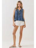 Front Double Tie Sleeveless Top