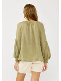 Long Sleeve Bishop Raglan Boho Top - Wild Skyes