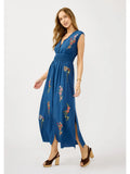 Floral Scalloped Embroidered Maxi Dress