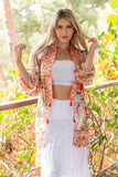 Rouge Bloom Kimono - Wild Skyes