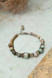 Wisdom Within 7.5-8.5" Turquoise, Czech Glass, Blue Calcite, Peruvian Turquoise Multistrand Bracelet - Wild Skyes