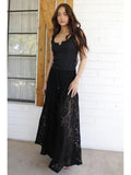 Lace Sides Wide Leg Pants
