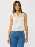 Sleeveless Eyelet Lace Tank Top - Wild Skyes