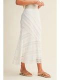 Asymmetrical Tiered Lace Panel Skirt - Wild Skyes
