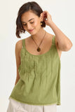 Shawnie Linen Billowy Pintuck Tank - Wild Skyes