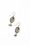 Starry Night Blue Crystal Herringbone Earrings - Wild Skyes