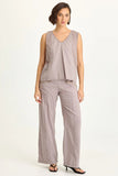 Mazie Linen/Jersey V-Neck Tank - Wild Skyes
