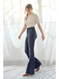 High Rise Non Distressed Flare - Wild Skyes