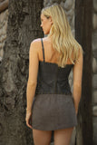 Mavel Distressed Pu Leather Studded Top - Wild Skyes