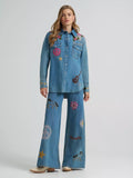 Wrangler® X Lainey Wilson Embroidered Denim Shirt - Wild Skyes