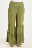 Lando Gauze Tiered-Bottom Pant