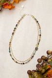 Thrive 17-19" Iolite, Blue Apatite, Peridot, Labradorite, Sunstone, Moonstone, Chyrsocolla With Sterling Silver Flower Multistrand Necklace - Wild Skyes