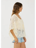 Embroidered Tie-Front Cover-Up - Wild Skyes
