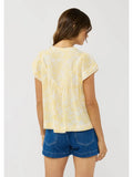 Flutter Sleeve V-Neck Floral Top