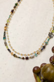 Thrive 17-19" Iolite, Blue Apatite, Peridot, Labradorite, Sunstone, Moonstone, Chyrsocolla With Sterling Silver Flower Multistrand Necklace - Wild Skyes