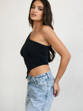 Sola Asymmetrical Off the Shoulder Tank Top
