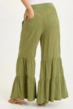 Lando Gauze Tiered-Bottom Pant