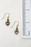 Alchemy Faceted Pyrite With Abalone Shell Hearts Simple Earrings - Wild Skyes