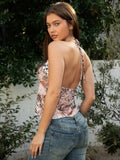 Leona Leopard Mesh Halter Tank Top