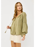Long Sleeve Bishop Raglan Boho Top - Wild Skyes